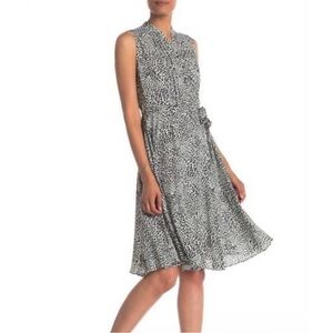 Nanette Lepore | Black and White Leopard Print Dress
